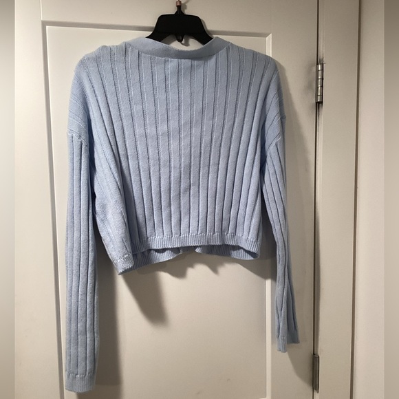 Nwt Nordstrom Abound Long‎ Sleeve Ribbed Cropped Cardigan  Size 1X - Picture 2 of 9